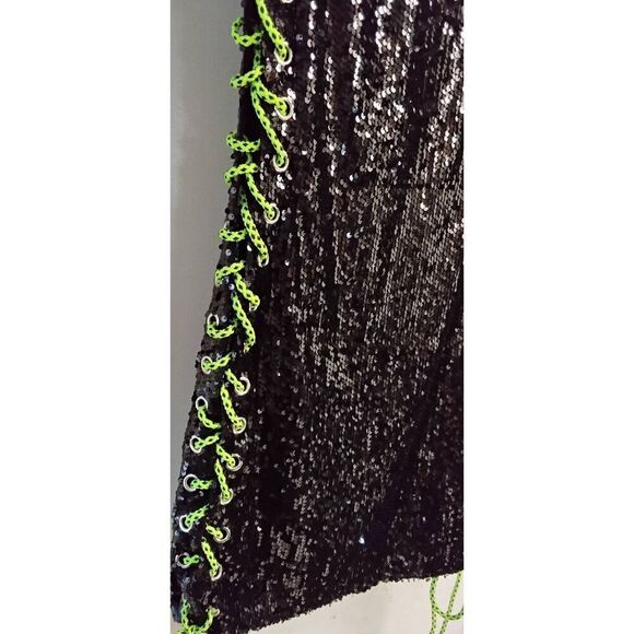 NWT~FASHION NOVA Black Sequins Light of My Life Dress Sz Large - Picture 4 of 4